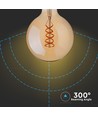 E27 5W LED Glob-lampa Spiral Filament - Ø95mm, Extra Varmvit, Koltråd