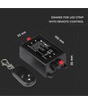 Trådlöst dimmer med fjärrkontroll - RF trådlös, memory funktion, 12V/24V (96W / 192W)