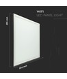 40W Smart Home LED-panel - 25mm, 60x60, Tuya/Smart Life, fungerar med Google Home/Alexa, vit kant