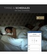 40W Smart Home LED-panel - 25mm, 60x60, Tuya/Smart Life, fungerar med Google Home/Alexa, vit kant