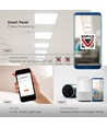 40W Smart Home LED-panel - 25mm, 60x60, Tuya/Smart Life, fungerar med Google Home/Alexa, vit kant