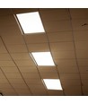 40W Smart Home LED-panel - 25mm, 60x60, Tuya/Smart Life, fungerar med Google Home/Alexa, vit kant