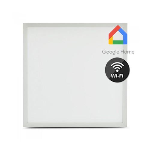 40W Smart Home LED-panel - 25mm, 60x60, Tuya/Smart Life, fungerar med Google Home/Alexa, vit kant