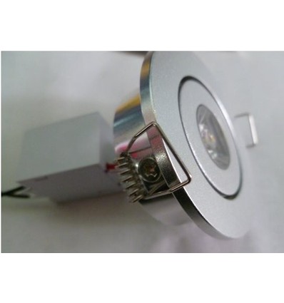 1,2W Ø5,2cm infälld spotlight - Hål: Ø4,2 cm, Mått: Ø5,2 cm, 2,2 cm hög