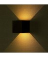 12W LED-vägglampa - IP65 utomhus, svart, fyrkantig, justerbar spridning, inkl. ljuskälla