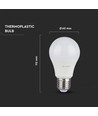 10 st E27 8.5W LED-lampa - 200 grader
