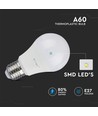 10 st E27 8.5W LED-lampa - 200 grader