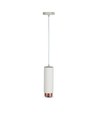 Outlet: V-Tac modern pendellampa - Vit med rose guld, Ø8 cm, GU10