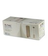 Outlet: V-Tac modern pendellampa - Vit med roséguld, Ø8 cm, GU10