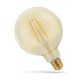 E27 2W LED glob-lampa - Koltråd, 12,5 cm, bärnstensfärgat glas, extra varm