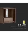 11W LED vägglampa - IP65 utomhus, fyrkantig, cortenfärgad, justerbar spridning, inkl. ljuskälla