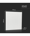 60x60 bakbelyst LED-panel, 25W - 180lm/w, vit kant