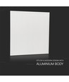 60x60 bakbelyst LED-panel, 25W - 180lm/w, vit kant