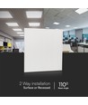 60x60 bakbelyst LED-panel, 25W - 180lm/w, vit kant