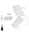 11W per steg Trappa LED COB-stripset - 24V DC, IP20, Upp till 16 steg