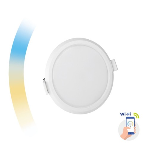 12W Smart Home LED infällt panel - Tuya/Smart Life, Google Home och app, hål: Ø15,5 cm, mått: Ø16,2 cm