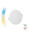 Outlet: 22W Smart Home LED infällt panel - Tuya/Smart Life, Google Home och app, Hål: Ø20,5 cm, Mått: Ø21,5 cm