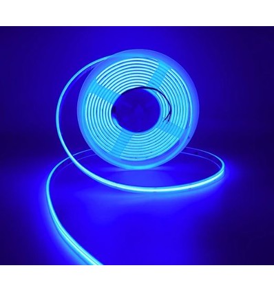 5m 10W/m Blå COB-LED strip - 24V DC, IP67, 320 LED per meter, COB LED