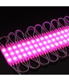 1,1W per st. Vattentät rosa LED-modul - 12V DC, IP66, perfekt för skyltar och speciallösningar