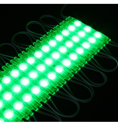 1,1W LED-modul - 12V DC, IP66, vattentät grön, perfekt för skyltar och speciallösningar