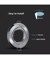 MR16 eller GU10 Downlight-kit - Utan ljuskälla, borstat stål, hål: Ø7 cm, mått: Ø9,3 cm