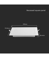 12W 17cm x 17cm LED infälld panel - Hål: 15,5cm x 15,5cm, Mått: 17cm x 17cm