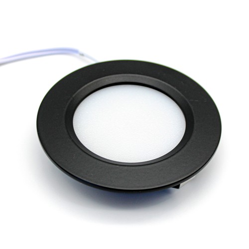 2,7W Ø6,8cm Reco68 möbelspotlight infällnad RA92 - 12V DC, Hål: Ø5,5 cm, Mått: Ø6,8 cm, Svart
