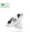 10W AR111 GU10 LED lampa - 3000K (Varmvit), vit