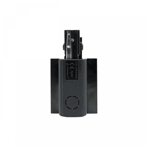 Strömanslutning (Höger) för infälld skena - Svart