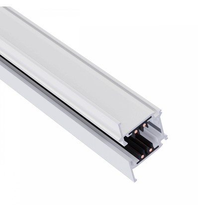 100cm 3-fas skena för inbyggnad - Vit, SPS 2, aluminium, IP20, för 230V skensystem