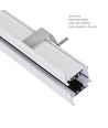100cm 3-fas skena för inbyggnad - Vit, SPS 2, aluminium, IP20, för 230V skensystem