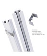100cm 3-fas skena för inbyggnad - Vit, SPS 2, aluminium, IP20, för 230V skensystem