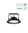 100W PLATEO 3 DALI LED high bay - 230V, IP65, DALI dimbar