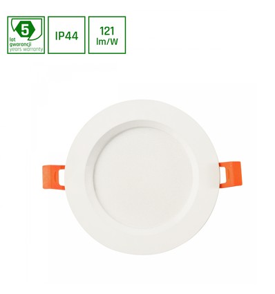 28W Dure 3 Max downlight panel - 121lm/W, IP44, Ø23cm, 3000K, 5 års garanti