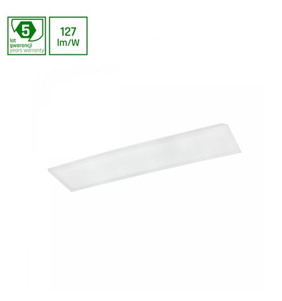 30x120 LED panel, 30W - 127lm/W, 3000K, 5 års garanti, vit kant