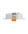 5W Ø9,5cm Infälld spotlight - IP54 stänksäker, Hål: Ø7,2 cm, Mått: Ø9,5 cm, 3,1 cm hög, rund, vit kant