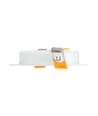 8W Ø11,8cm Infälld spotlight - IP54 stänksäker, Hål: Ø9,2 cm, Mått: Ø11,8 cm, 3,1 cm hög, rund, vit kant