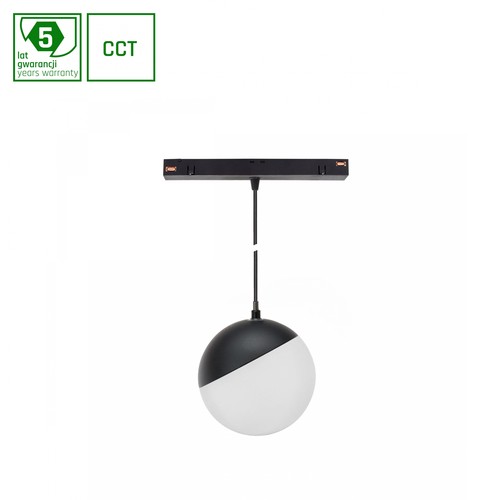 5W dimbar SHIFT Smart-Globe P pendlad klot-skenarmatur ø100 - 165°, CCT, svart, 81.5cm kabel, Zigbee