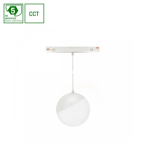 5W dimbar SHIFT Smart Globe P hängande klot skenbelysning Ø100 - 165°, CCT, vit, 81.5cm kabel, Zigbee