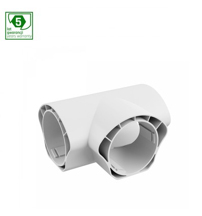 Limea Vario T-koppling för vattentäta armaturer - Vit, 5 års garanti, 120x60x70 mm