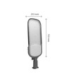 200W skymnings LED gatulampa - Skymningssensor, Ø60 mm, grå, IP65, IK09, 230V