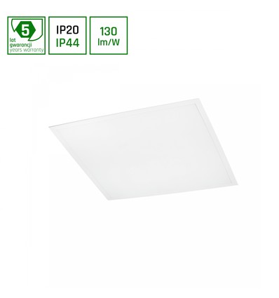 60x60 PHILIPS driver LED panel, 40W - 130lm/W, IP44, 5 års garanti, 3000K