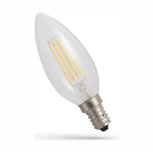 E14 5,5W LED kronlampa - Filament, klart glas, C35