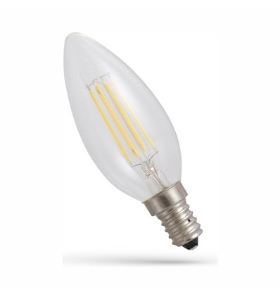 E14 5,5W LED kronlampa - Filament, klart glas, C35