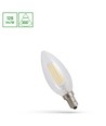 E14 5,5W LED kronljus - Filament, klart glas, 700lm, 2700K, C35