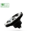 GU10 10W LED-spot - AR111, 20° spridning, 5 års garanti, svart hölje