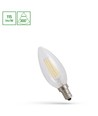 E14 4W LED kronljus - C35, filament, klart glas