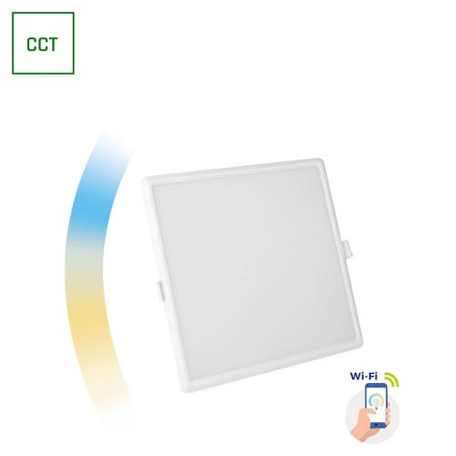 Algine 22W Smart CCT+dimbar LED-infällt panel - Fyrkantig, Wi-Fi
