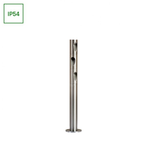 3W Ø4,2cm utomhus trädgårdslampa - IP54, rund, varmvit, höjd 40cm, inkl. ljuskälla