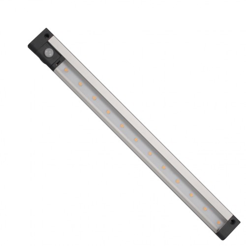 50cm 5,3W LED skåpsarmatur med PIR sensor, 12V - Kallvit, linjär modul